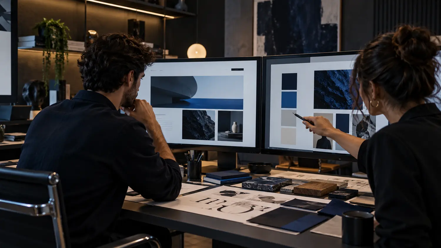 Imagem conceitual de equipe trabalhando em projetos digitais