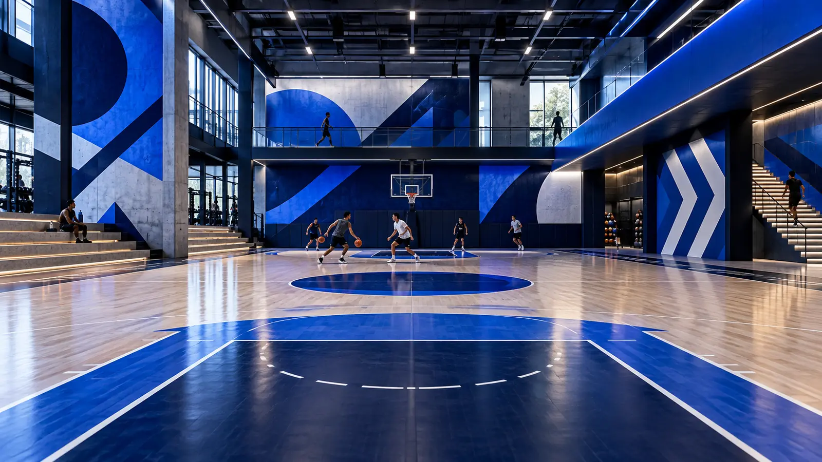 Mockup conceitual de área esportiva